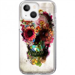 Etui na iPhone 13 - Kwiatowa czaszka