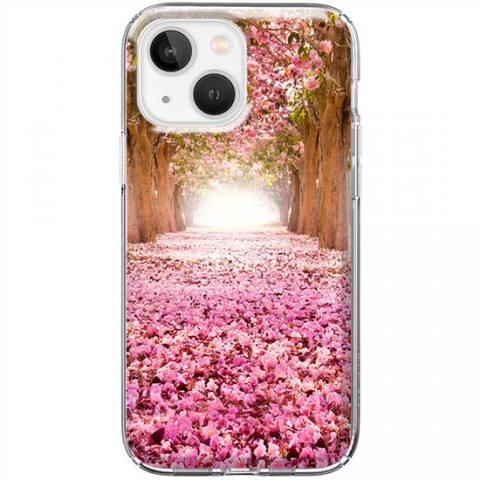 Etui na iPhone 13 - Różowy spacer po parku