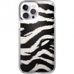 Etui na iPhone 13 Pro - Biało Czarna Zebra