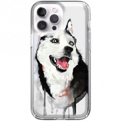 Etui na iPhone 13 Pro - Waterkolor pies Husky