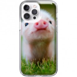 Etui na iPhone 13 Pro - Wesoła mała świnka
