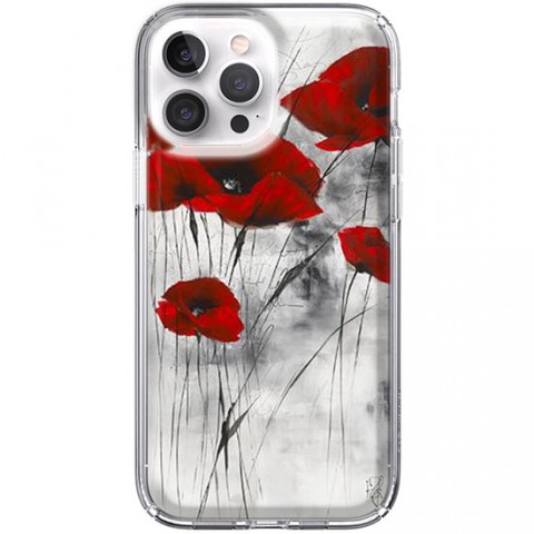 Etui na iPhone 13 Pro - Czerwone polne maki