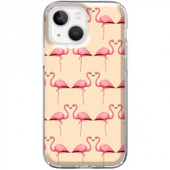 Etui na iPhone 13 Mini - Różowe flamingi