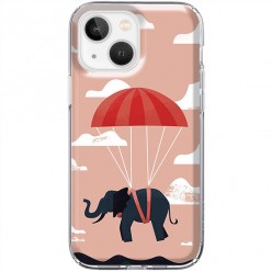 Etui na iPhone 13 Mini - Słoń ze spadochronem