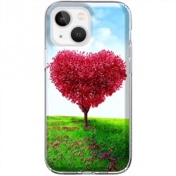 Etui na iPhone 13 Mini - Czerwone drzewo serce
