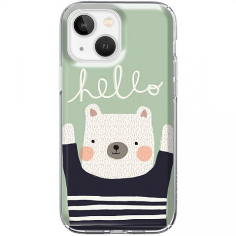 Etui na iPhone 13 Mini - Niedźwiadek Hello