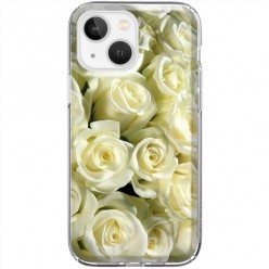 Etui na iPhone 13 Mini - Biały bukiet róż