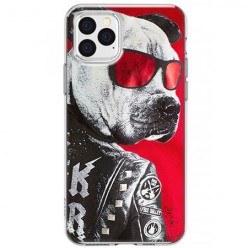 Etui na iPhone 12 Pro - Rockowy Pies w okularach