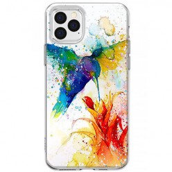 Etui na iPhone 12 Pro - Waterkolor ptak koliber