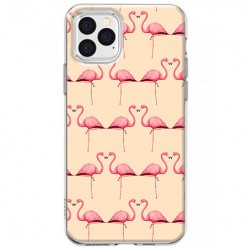 Etui na iPhone 12 Pro - Różowe flamingi