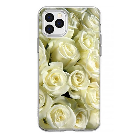 Etui na iPhone 12 Pro - Biały bukiet róż