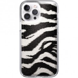 Etui na iPhone 13 Pro Max - Biało Czarna Zebra