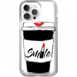 Etui na iPhone 13 Pro Max - Kubek z kawą Smile