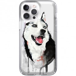 Etui na iPhone 13 Pro Max - Waterkolor pies Husky