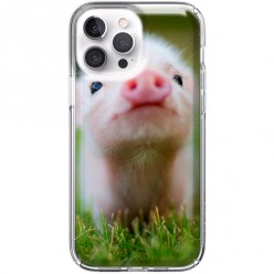 Etui na iPhone 13 Pro Max - Wesoła mała świnka