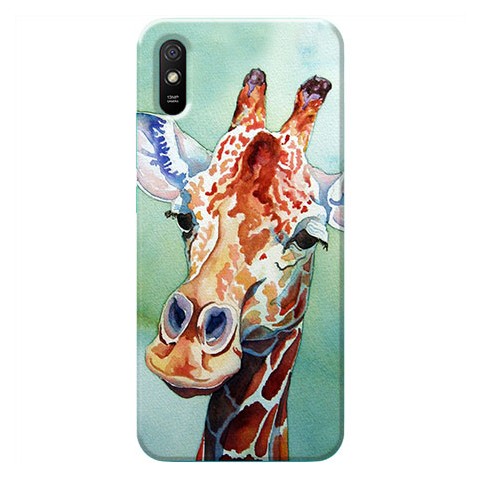 Etui na Xiaomi Redmi 9A - Waterkolor żyrafa