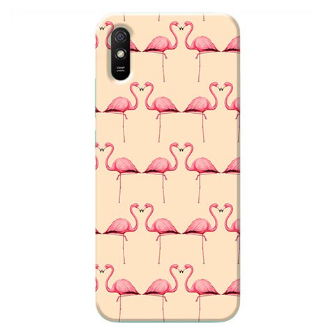 Etui na Xiaomi Redmi 9A - Różowe flamingi