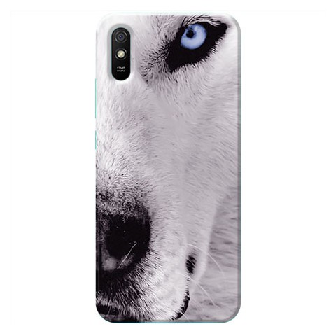 Etui na Xiaomi Redmi 9A - Pies z niebieskim okiem