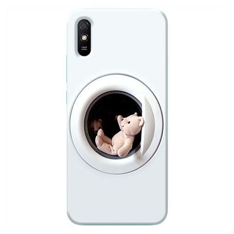 Etui na Xiaomi Redmi 9A - Miś w pralce