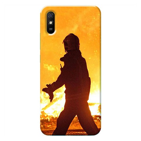 Etui na Xiaomi Redmi 9A - Strażak w ogniu