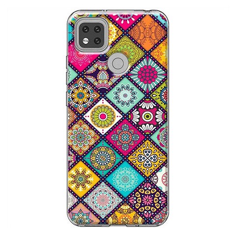 Etui na Xiaomi Redmi 9C - Kolorowe romby boho