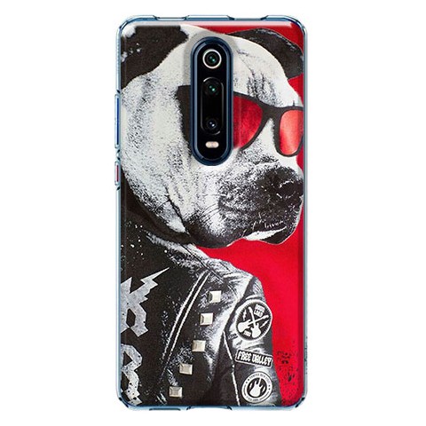 Etui na Xiaomi Mi 9T / Mi 9t Pro - Rockowy Pies w okularach