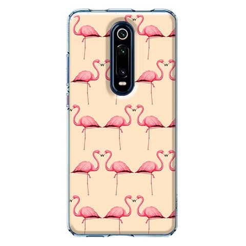 Etui na Xiaomi Mi 9T / Mi 9t Pro - Różowe flamingi