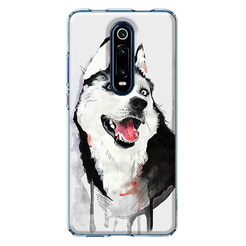 Etui na Xiaomi Mi 9T / Mi 9t Pro - Waterkolor pies Husky