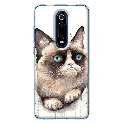 Etui na Xiaomi Mi 9T / Mi 9t Pro - Kot Waterkolor Grumpy