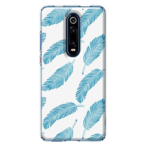 Etui na Xiaomi Mi 9T / Mi 9t Pro - Niebieskie piórka