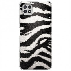 Etui na Samsung Galaxy A22 5G - Biało Czarna Zebra