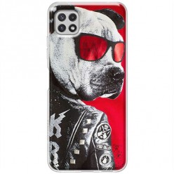 Etui na Samsung Galaxy A22 5G - Rockowy Pies w okularach