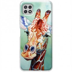Etui na Samsung Galaxy A22 5G - Waterkolor żyrafa