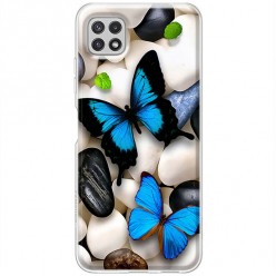 Etui na Samsung Galaxy A22 5G - Niebieskie motyle