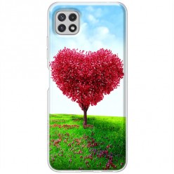 Etui na Samsung Galaxy A22 5G - Czerwone drzewo serce