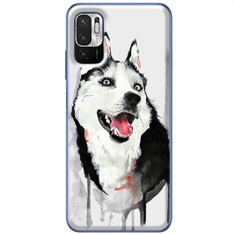 Etui na Xiaomi Redmi Note 10 5g - Waterkolor pies Husky