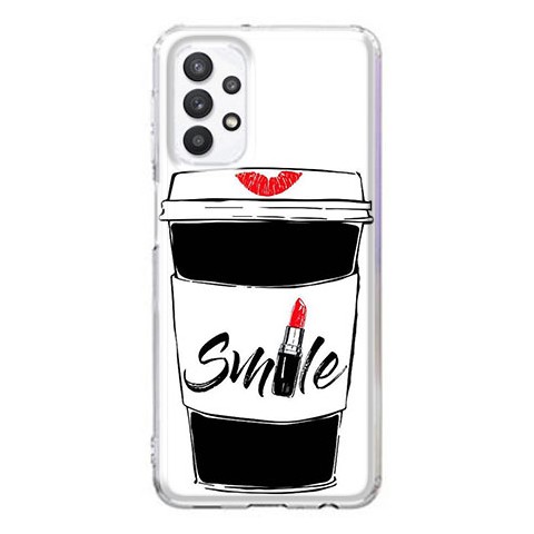 Etui na Samsung Galaxy A32 5G - Kubek z kawą Smile