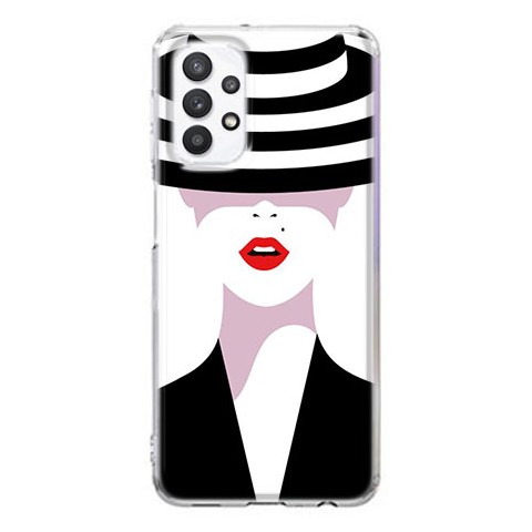 Etui na Samsung Galaxy A32 5G - Kobieta w kapeluszu