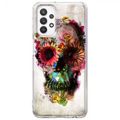Etui na Samsung Galaxy A32 5G - Kwiatowa czaszka