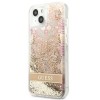 Oryginalne Etui GUESS Hardcase GUHCP13SLFLSD do iPhone 13 MINI (Glitter Flower / złoty)