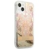 Oryginalne Etui GUESS Hardcase GUHCP13SLFLSD do iPhone 13 MINI (Glitter Flower / złoty)