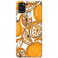 Etui na Samsung Galaxy A21s - Krojone pomarańcze