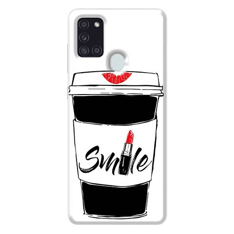 Etui na Samsung Galaxy A21s - Kubek z kawą Smile