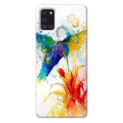 Etui na Samsung Galaxy A21s - Waterkolor ptak koliber