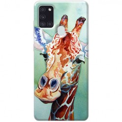 Etui na Samsung Galaxy A21s - Waterkolor żyrafa
