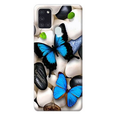 Etui na Samsung Galaxy A21s - Niebieskie motyle
