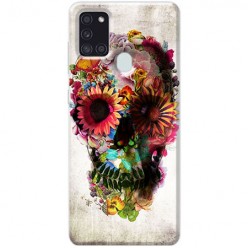 Etui na Samsung Galaxy A21s - Kwiatowa czaszka