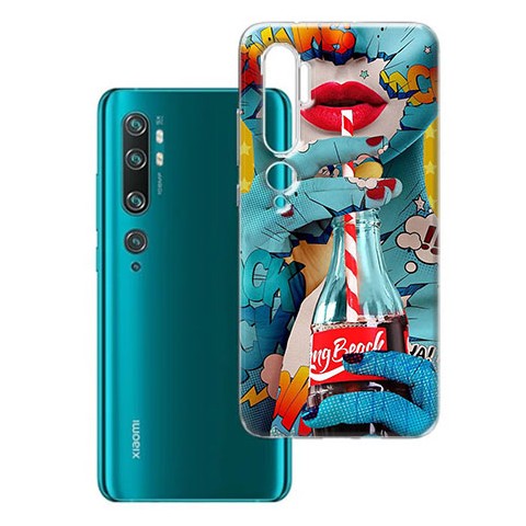 Etui na Xiaomi Redmi Note 10 Pro - Komiksowa kobieta z butelką