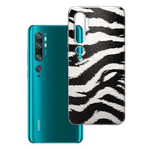 Etui na Xiaomi Redmi Note 10 Pro - Biało Czarna Zebra