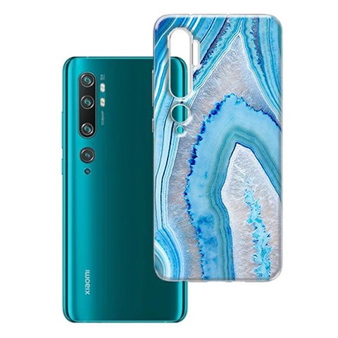 Etui na Xiaomi Redmi Note 10 Pro - Błekitny Agat egzotyczny